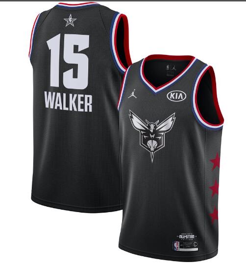 Hornets #15 Kemba Walker  Basketball Jordan Swingman 2019 All-Star Game Jersey-002
