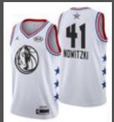 Jordan Men's Dallas Mavericks #41 Dirk Nowitzki 2019 All-Star Jersey-001