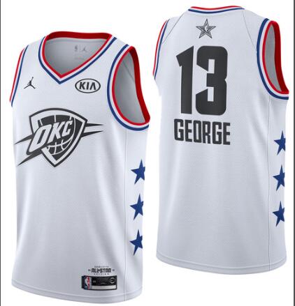 Men's Oklahoma City Thunder #13 Paul George 2019 All-Star Jersey-001