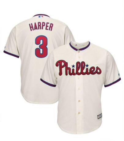 Youth Philadelphia Phillies Bryce Harper 3# Basebll Jersey-002
