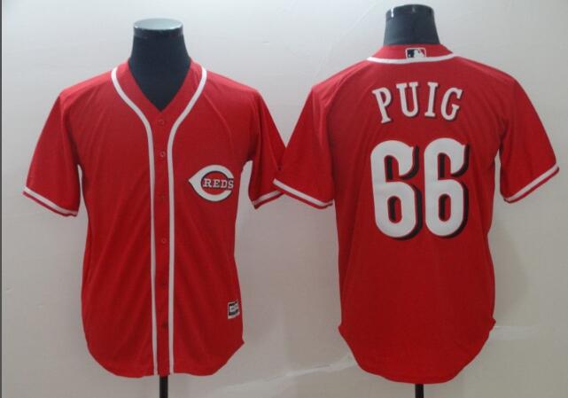 Men's Cincinnati Reds Yasiel Puig Majestic Flex Base Player Jersey-001