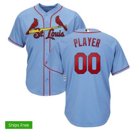Men's St. Louis Cardinals Custom Jersey With Any Name and No.-002