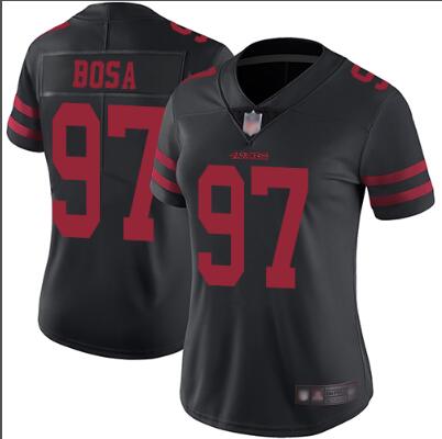 Women 49ers #97 Nick Bosa  Stitched Football  Jersey-001