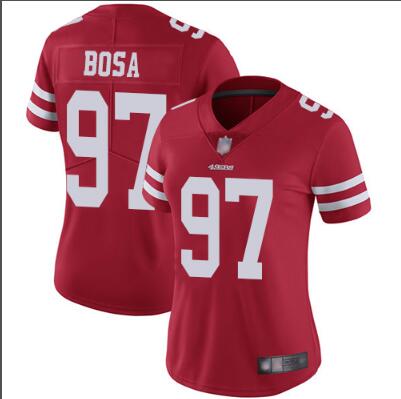 Women 49ers #97 Nick Bosa  Stitched Football  Jersey-003