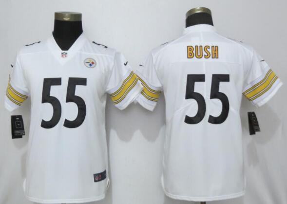 Women New Nike Pittsburgh Steelers 55 Bush  Jersey-001