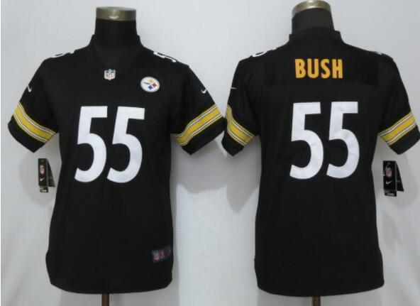 Women New Nike Pittsburgh Steelers 55 Bush  Jersey-003