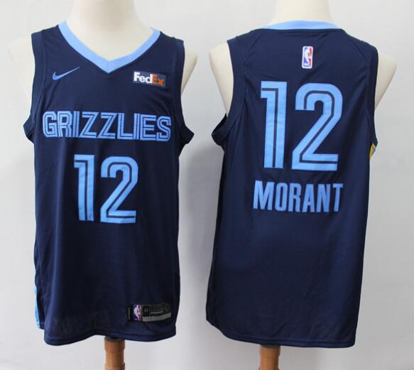 Grizzlies #12 Ja Morant Men Basketball Swingman Statement Edition Jersey-002