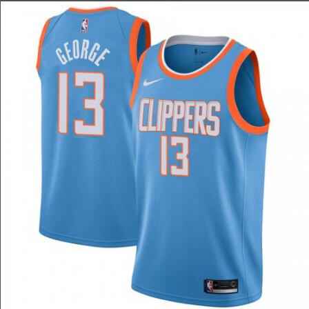 Clippers 13 Paul George Blue City Edition Nike Swingman Jersey