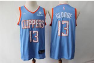 Clippers 13 Paul George Blue City Edition Nike Swingman Jersey
