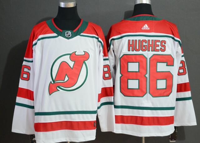 Devils #86 Jack Hughes  Men Stitched Hockey Jersey