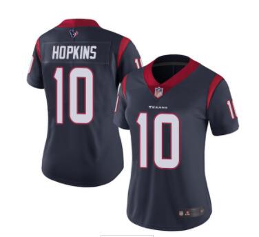 Texans #10 DeAndre Hopkins White Women's Stitched  Jersey-001