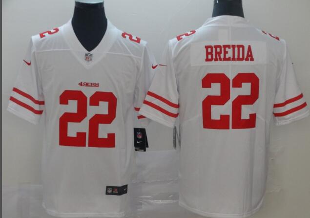 Nike 49ers #22 Matt Breida  Men's Stitched Jersey-001