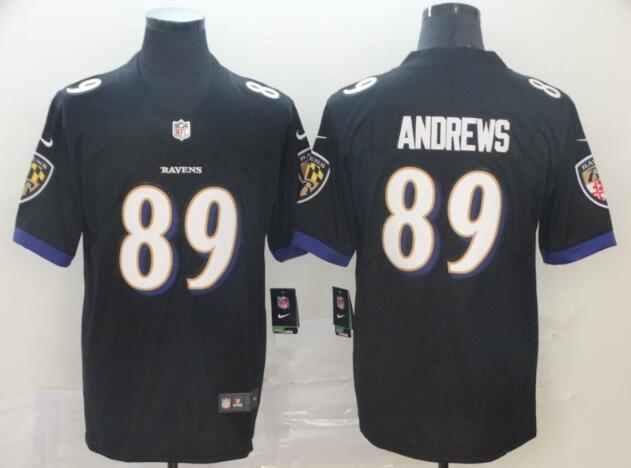 Men's Baltimore Ravens Nike Black 89# Andrews Stitched Jersey-001