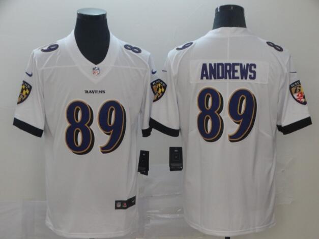 Men's Baltimore Ravens Nike Black 89# Andrews Stitched Jersey-002