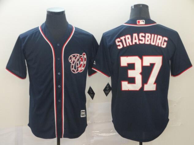 Men's Washington Nationals Stephen Strasburg 37 Stitched Jersey