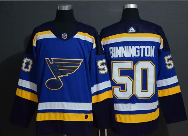 Men's St. Louis Blues Jordan Binnington Fanatics Branded White 2019 Stanley Cup Champions Away Breakaway Player Jersey