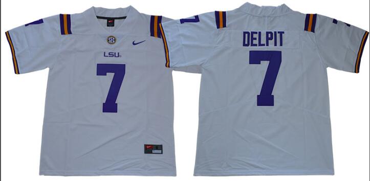 Men's LSU Tigers Grant Delpit Stitched Jersey-001