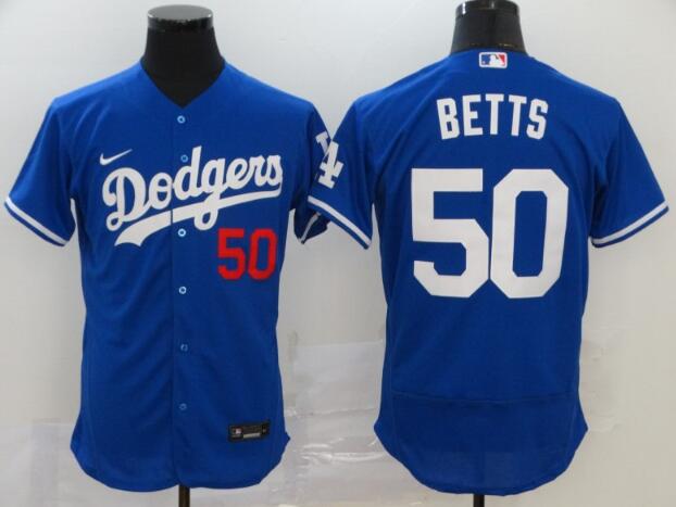 Men's Los Angeles Dodgers #50 Mookie Betts Stitched Jersey-003