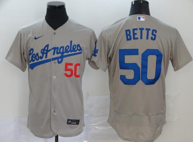 Men's Los Angeles Dodgers #50 Mookie Betts Stitched Jersey-004