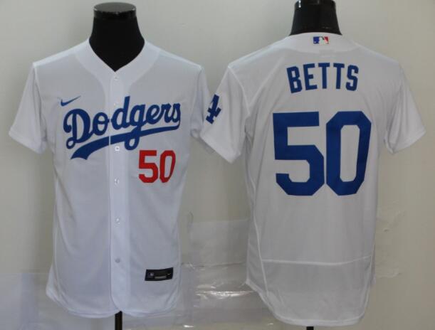 Men's Los Angeles Dodgers #50 Mookie Betts Stitched Jersey-005