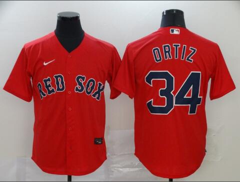 New Nike Red Sox #34 David Ortiz Men Stitched Baseball Jersey