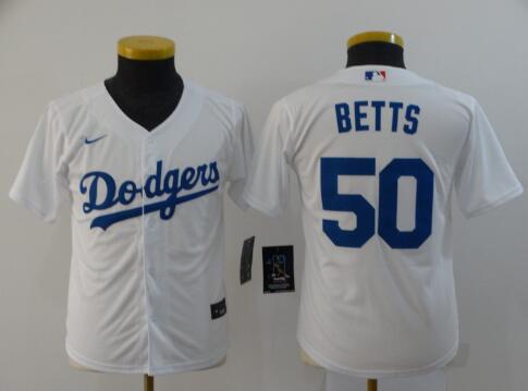 Los Angeles Dodgers #50 Mookie Betts Stitched Jersey