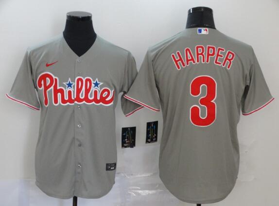 Men's Philadelphia Phillies #3 Bryce Harper  Stitched Jersey