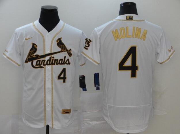 Men's St. Louis Cardinals #4 Yadier Molina Men Stitched MLB   Nike Jersey-001