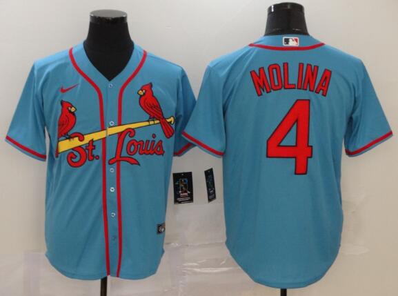 Men's St. Louis Cardinals #4 Yadier Molina Men Stitched MLB   Nike Jersey-004