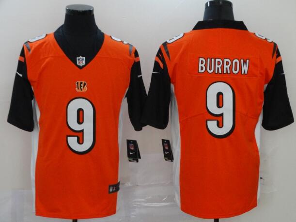 Men's Cincinnati Bengals Joe Burrow 9 Nike  2020 Stitched NFL Jersey-001