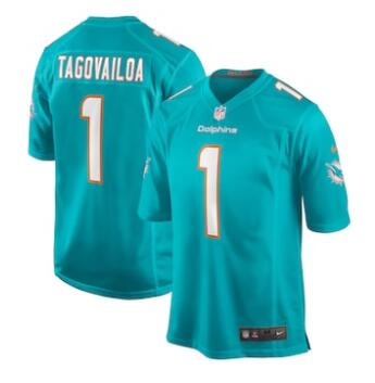Men's Miami Dolphins Tua Tagovailoa Nike Aqua 2020 NFL  Stitched Jersey
