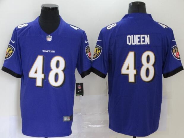 Men's Baltimore Ravens Patrick Queen Nike Purple 2020 NFL   Jersey