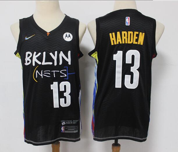 Men's Brooklyn Nets James Harden Nike Black 2020/21 Stitched Jersey