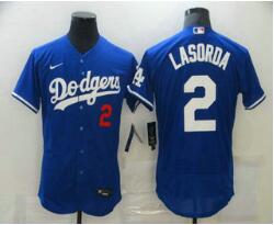 Men's Los Angeles Dodgers #2 Tommy Lasorda Stitched MLB  Nike Jersey
