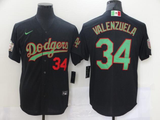 Men Los Angeles Dodgers 34 Valenzuela   2021 Nike MLB Jersey