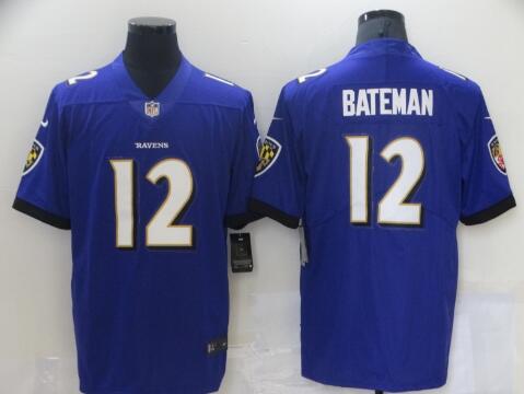Men's Baltimore Ravens Rashod Bateman 2021 NFL  Jersey