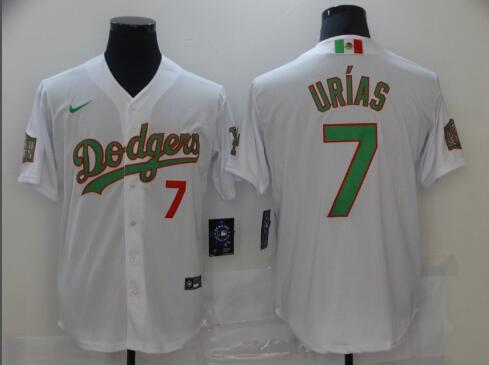 men's los angeles dodgers #7 julio urias  mexico 2020 world series stitched mlb jersey