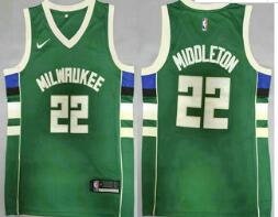 Men's Milwaukee Bucks #22 Khris Middleton  Stitched 2021 Nike  Stitched Jersey