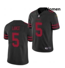 Women San Francisco 49ers #5 Trey Lance Jersey  2021 Limited Football jersey