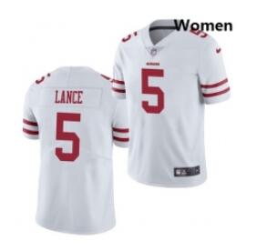 Women San Francisco 49ers #5 Trey Lance Jersey  2021 Limited Football jersey