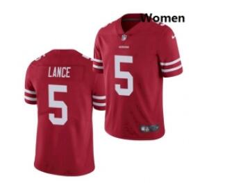 Women San Francisco 49ers #5 Trey Lance Jersey  2021 Limited Football jersey