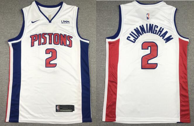 Men's 2021 NBA  Cade Cunningham Detroit Pistons stitched Jersey