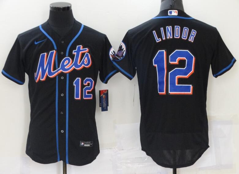 New York Mets #12 Francisco Lindor  Stitched MLB  Nike Jersey