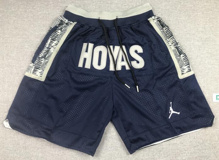 Allen Iverson Georgetown Hoyas Basketball Shorts With Pockets