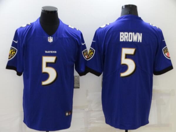 Men's Baltimore Ravens Marquise Brown Nike stitched Jersey