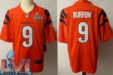 Youth Cincinnati Bengals #9 Joe Burrow Limited  2022 Super Bowl LVI Bound Vapor Jersey