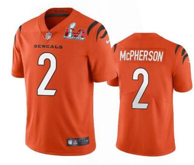 Men's Cincinnati Bengals #2 Evan McPherson 2022 Limited Stitched Jersey