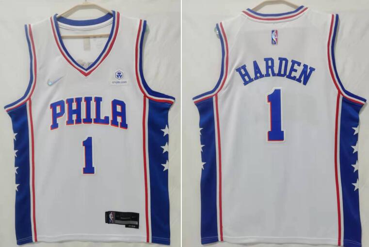 Men's Nike Philadelphia 76ers #1 James Harden   Stitched NBA Jersey