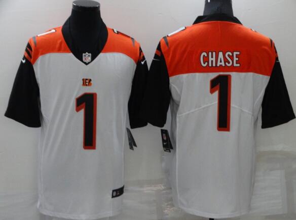 Cincinnati Bengals #1 Ja'Marr Chase Men's  Stitched Jersey