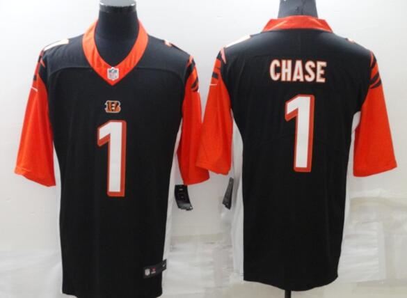 Cincinnati Bengals #1 Ja'Marr Chase Men's  Stitched Jersey